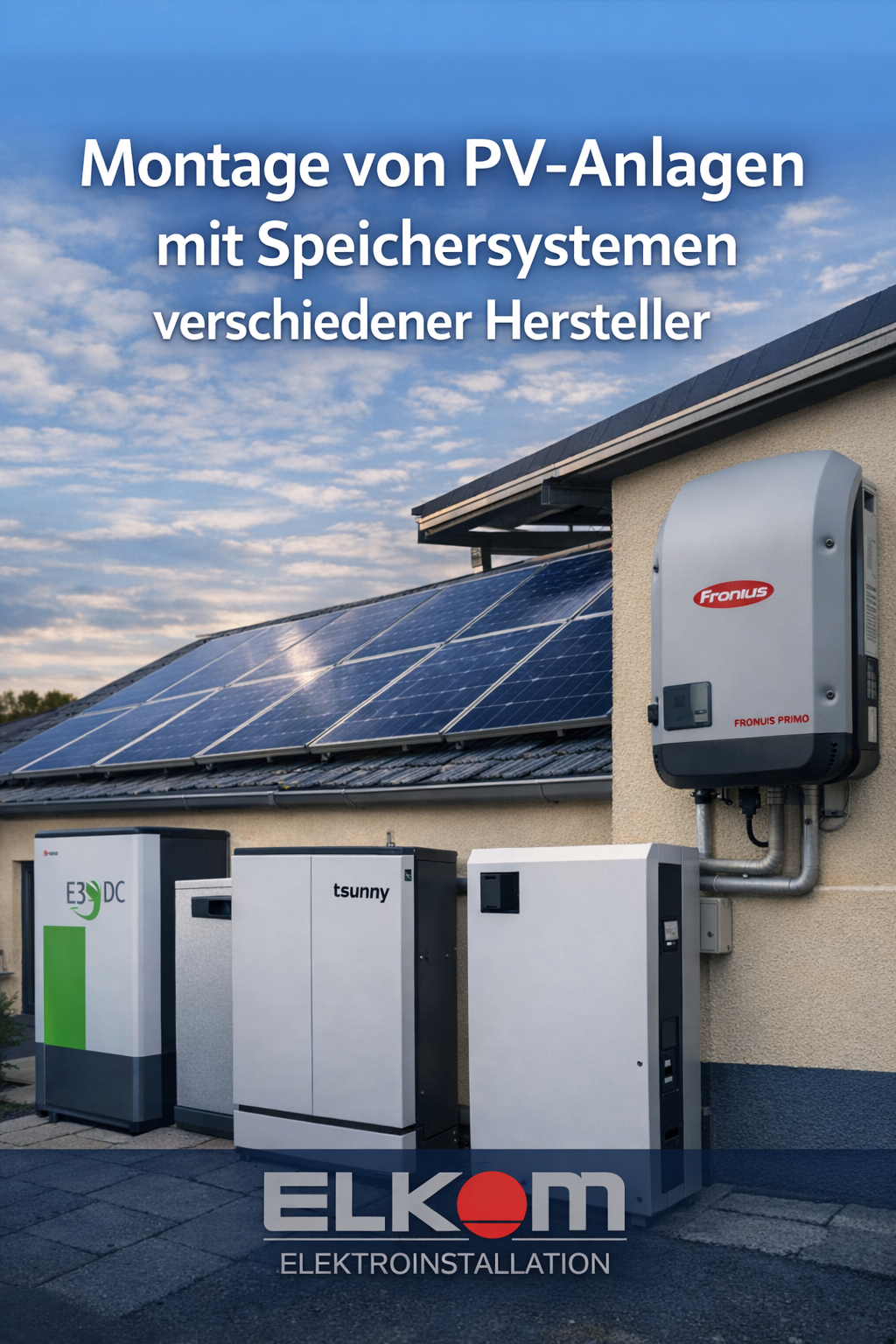 Montage von PV-Anlagen mit Speichersystemen verschiedener Hersteller